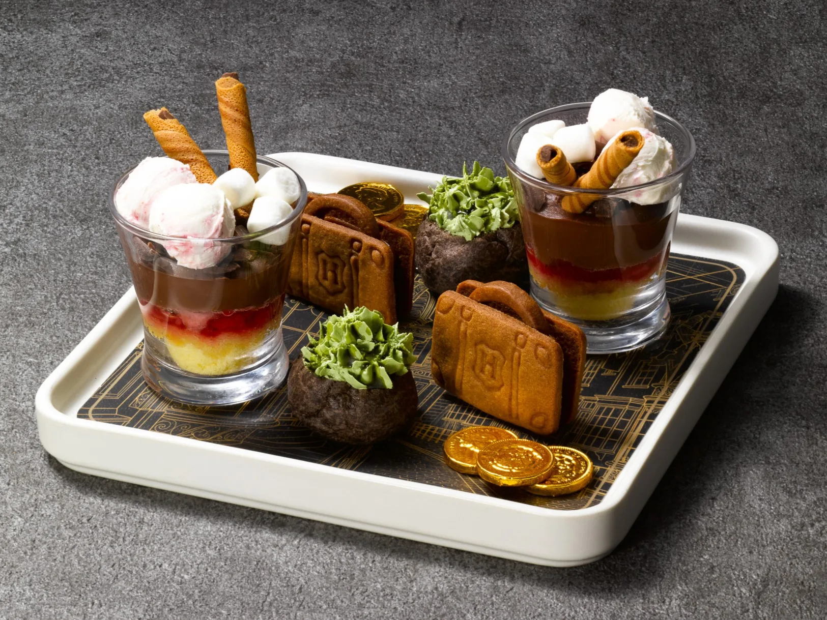 ダイアゴン横丁の買い物リストアフタヌーンティーの中段